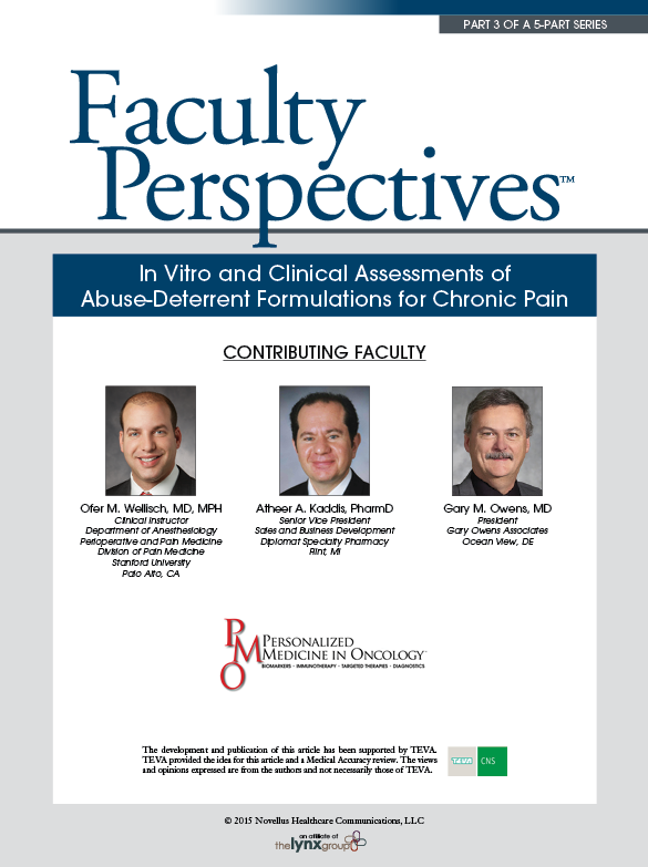 Faculty Perspectives in Chronic Pain, Part 3 of 5